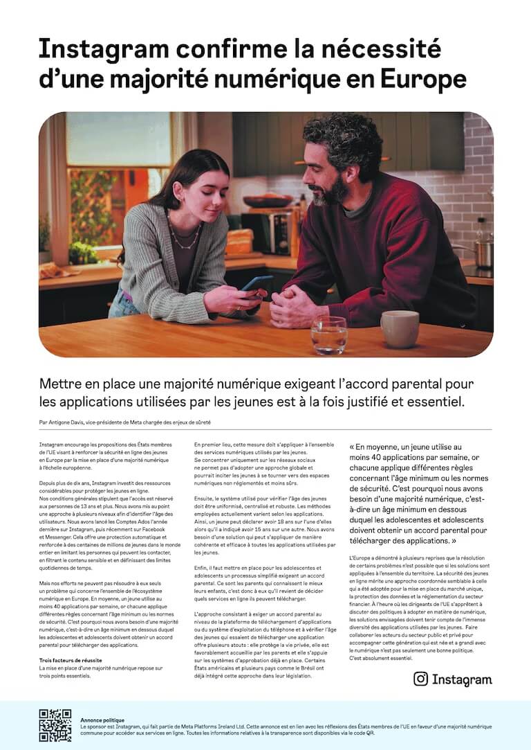 Meta Platforms Ireland Limited - Meta Public Affairs - Digital Majority Age  (DMAJ) Q3 2025 - IPM Advertising